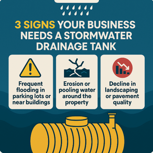 Stormwater drainage mitigation infographic